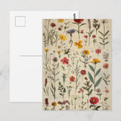 Victoriaans Herbarium stijl afbeelding Briefkaart (Voorkant / Achterkant)