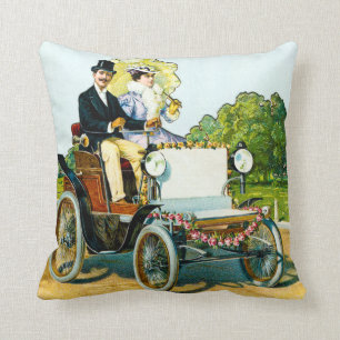  Victoriaans heren en Lady Motorists Kussen