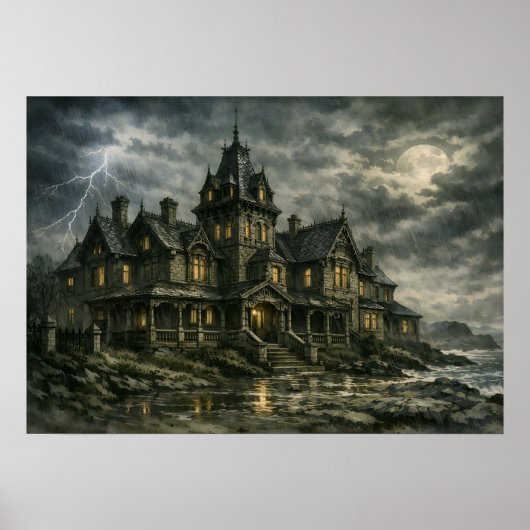 Victoriaans herenhuis van BurnsInHell Poster (Voorkant)