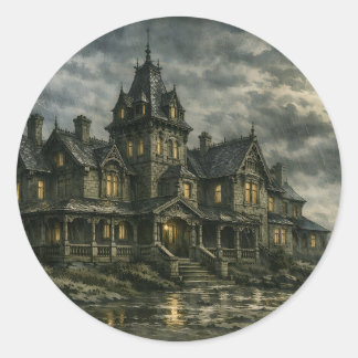 Victoriaans herenhuis van BurnsInHell Ronde Sticker