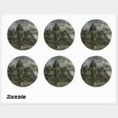 Victoriaans herenhuis van BurnsInHell Ronde Sticker (Vel)