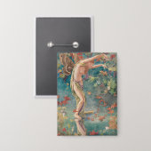  Victoriaans herfstverstrooiende bladeren Button (Voorkant / Achterkant)