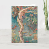 Victoriaans herfstverstrooiende bladeren Kaart (Voorkant)