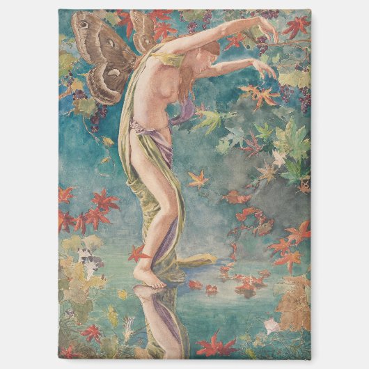  Victoriaans herfstverstrooiende bladeren Magneet (Voorkant)