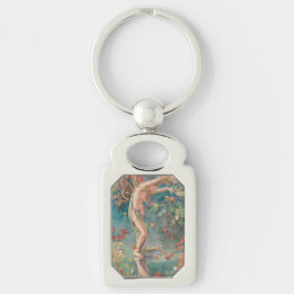  Victoriaans herfstverstrooiende bladeren Sleutelhanger