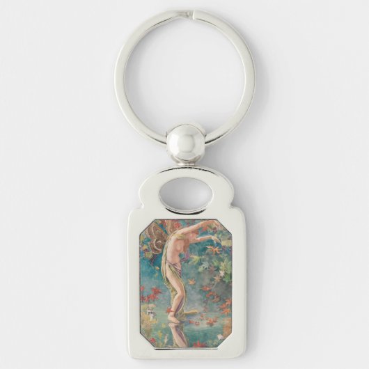  Victoriaans herfstverstrooiende bladeren Sleutelhanger (Voorkant)