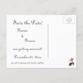 Victoriaans het dansen Beren sparen de Datum Aankondigingskaart (Achterkant)