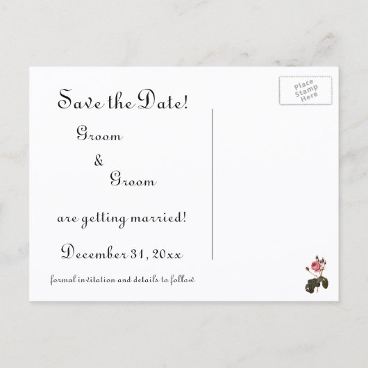  Victoriaans het dansen Beren sparen de Datum Aankondigingskaart (Achterkant)