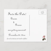 Victoriaans het dansen Beren sparen de Datum Aankondigingskaart (Achterkant)