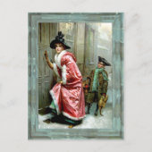 Victoriaans het Diner van Kerstmis Feestdagenkaart (Voorkant)