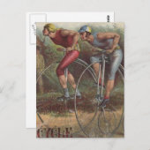 Victoriaans High Wheel Fietsen Briefkaart (Voorkant / Achterkant)