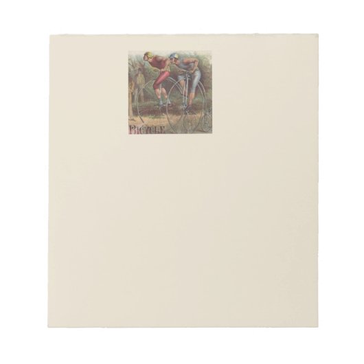 Victoriaans High Wheel Fietsen Notitieblok (Voorkant)