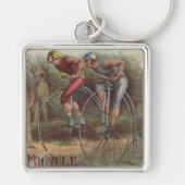 Victoriaans High Wheel Fietsen Sleutelhanger (Voorkant)