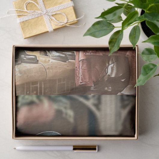 Victoriaans Hippo paar Decoupage Tissuepapier (Geschenk)