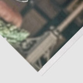 Victoriaans Hippo paar Decoupage Tissuepapier (Detail)