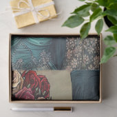 Victoriaans Hippo paar in Blauwgroen kleding Decou Tissuepapier (Geschenk)