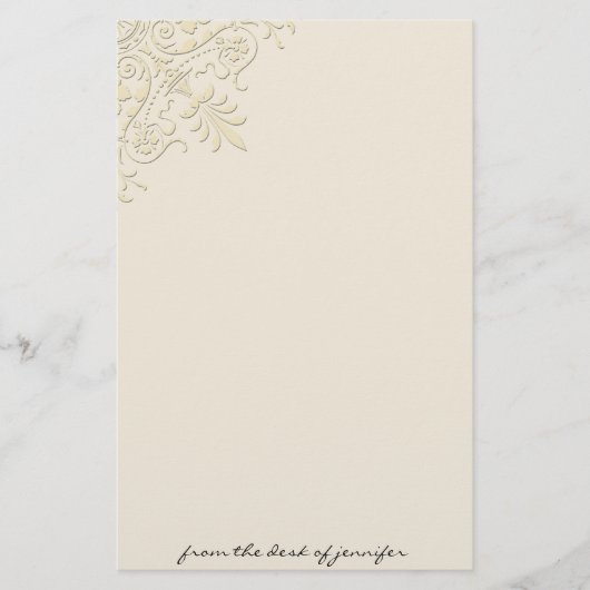 Victoriaans hoek motif — banketbakkerij briefpapier (Voorkant)