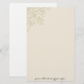 Victoriaans hoek motif — banketbakkerij briefpapier (Voorkant / Achterkant)