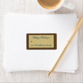 Victoriaans Holiday Gift Label (chocolade) (Insitu)