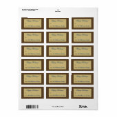 Victoriaans Holiday Gift Label (chocolade) (Full Sheet)