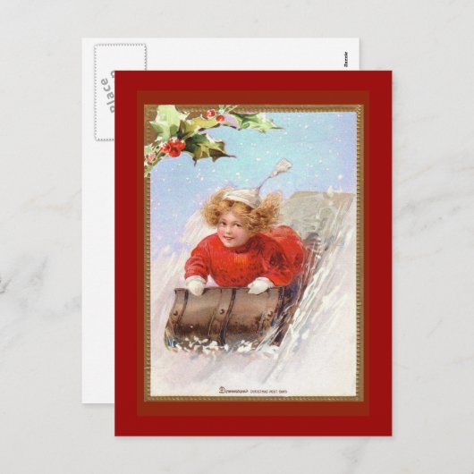 Victoriaans  holiday Kaart (Voorkant / Achterkant)