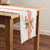 Victoriaans Holly Bow Table Runner - Kerst Lange Tafelloper (Voorbeeld)