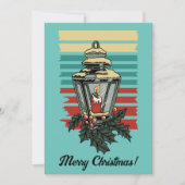  Victoriaans Holly Decorated Street Lamp Kaart (Voorkant)