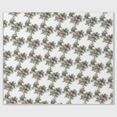 /Victoriaans Holly Kerstmis Cadeaupapier (Vlak)