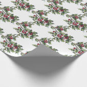 /Victoriaans Holly Kerstmis Cadeaupapier (Hoek)