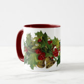 Victoriaans Holly-kerstMok Mok (Voorkant links)