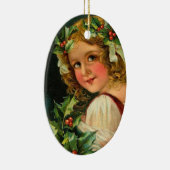 Victoriaans Holly Kerstversiering Keramisch Ornament (Rechts)