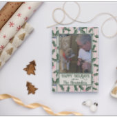 Victoriaans Holly Photo Holiday Kaart