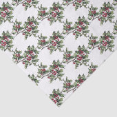 /Victoriaans Holly Sprigs Kerstmis Tissuepapier (Detail)