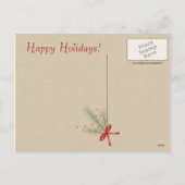 Victoriaans Holly vakantie, kerst Briefkaart (Achterkant)