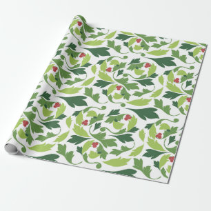 Victoriaans Holly verliet kerstpapier Cadeaupapier