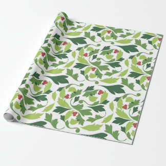 Victoriaans Holly verliet kerstpapier Cadeaupapier