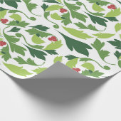 Victoriaans Holly verliet kerstpapier Cadeaupapier (Hoek)