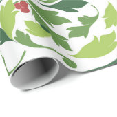 Victoriaans Holly verliet kerstpapier Cadeaupapier (Rol Hoek)