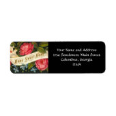 Victoriaans Home Sweet Home-Rozen Etiket (Voorkant)