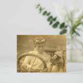  Victoriaans hond en Man Briefkaart (Staand voorkant)