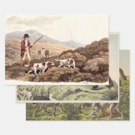 Victoriaans honden Prints Inpakpapier Vel