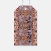 Victoriaans Hondenhout  Bloemen Cadeaulabel (Voorkant)