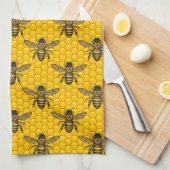 Victoriaans honingbijen theedoek (Quarter Fold)