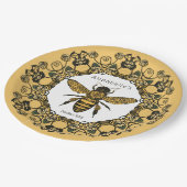 Victoriaans honingetiket bijen personaliseren papieren bordje (Gekanteld)