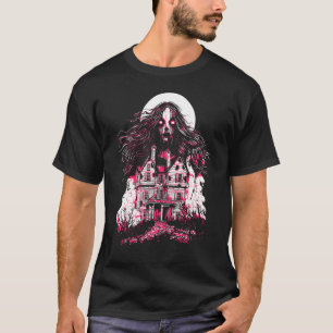 Victoriaans Horror Ghost Creepy Spooky Gothic Hall T-shirt