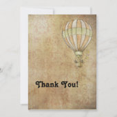 Victoriaans Hot Air ballon Steampunk Bedankkaart (Voorkant)