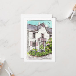Victoriaans House Chautuaqua Institute Flat Card Kaart
