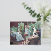 Victoriaans House Party Tea Mode Tissot Briefkaart (Staand voorkant)