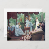 Victoriaans House Party Tea Mode Tissot Briefkaart (Voorkant / Achterkant)