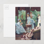 Victoriaans House Party Tea Mode Tissot Uitnodiging Briefkaart (Voorkant / Achterkant)